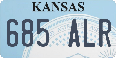 KS license plate 685ALR