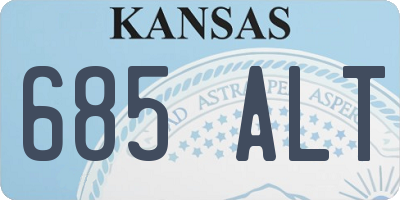 KS license plate 685ALT