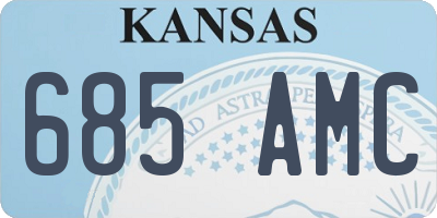 KS license plate 685AMC