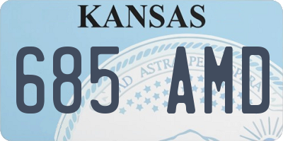 KS license plate 685AMD
