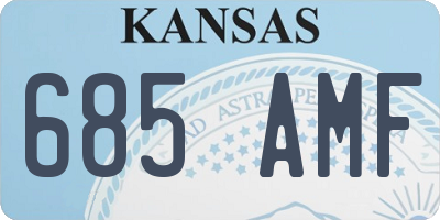 KS license plate 685AMF