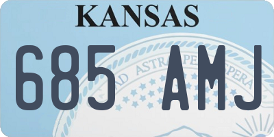 KS license plate 685AMJ
