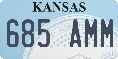 KS license plate 685AMM