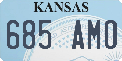 KS license plate 685AMO