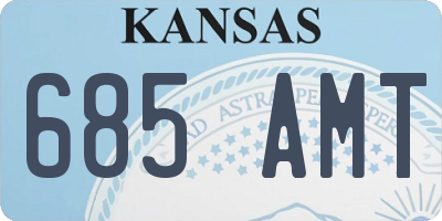 KS license plate 685AMT