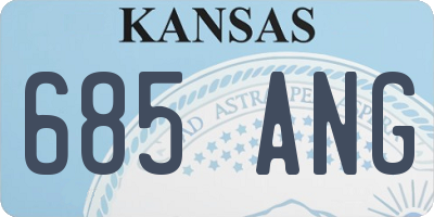KS license plate 685ANG