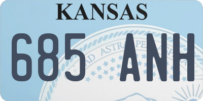 KS license plate 685ANH