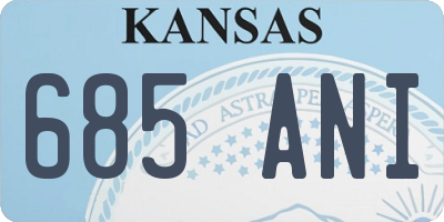 KS license plate 685ANI