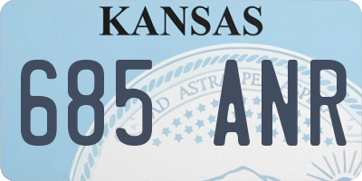 KS license plate 685ANR