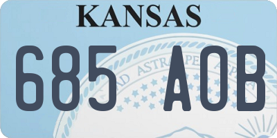 KS license plate 685AOB