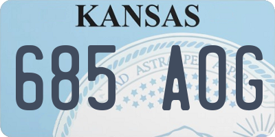 KS license plate 685AOG