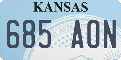 KS license plate 685AON