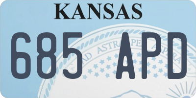 KS license plate 685APD