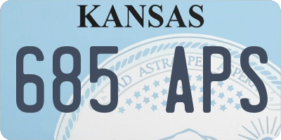 KS license plate 685APS
