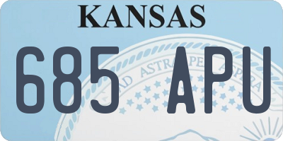 KS license plate 685APU