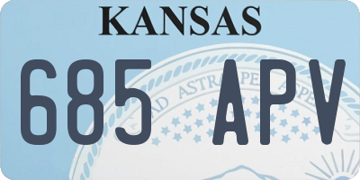 KS license plate 685APV