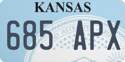KS license plate 685APX