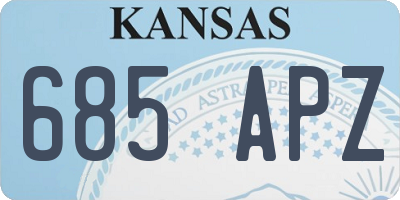 KS license plate 685APZ