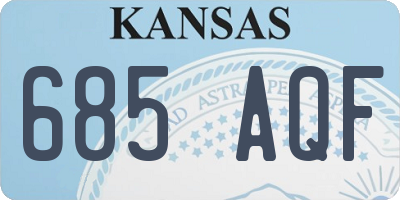 KS license plate 685AQF
