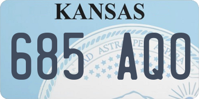 KS license plate 685AQO