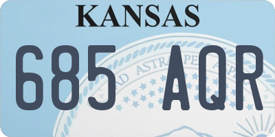 KS license plate 685AQR