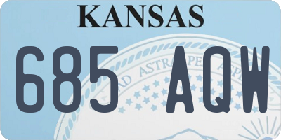 KS license plate 685AQW
