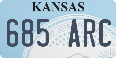 KS license plate 685ARC