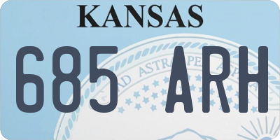 KS license plate 685ARH