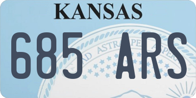 KS license plate 685ARS