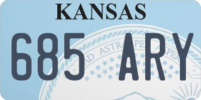 KS license plate 685ARY