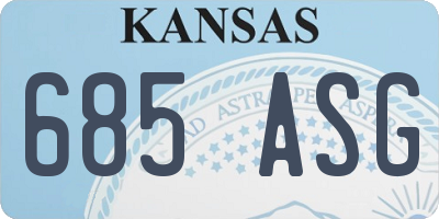 KS license plate 685ASG