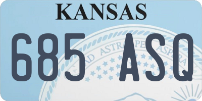 KS license plate 685ASQ