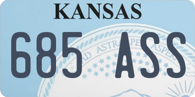 KS license plate 685ASS