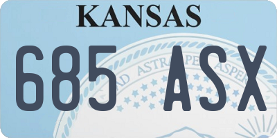 KS license plate 685ASX