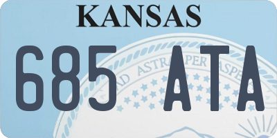 KS license plate 685ATA