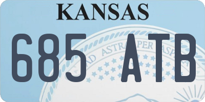 KS license plate 685ATB