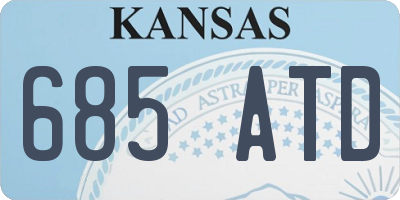 KS license plate 685ATD