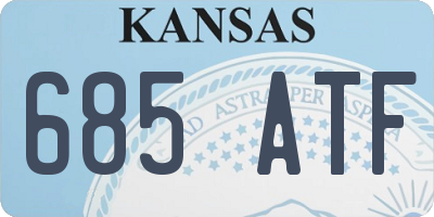 KS license plate 685ATF