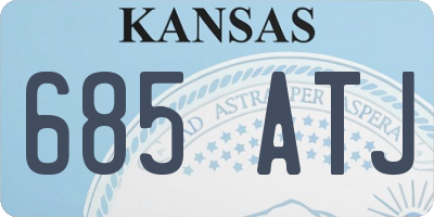 KS license plate 685ATJ