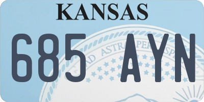 KS license plate 685AYN