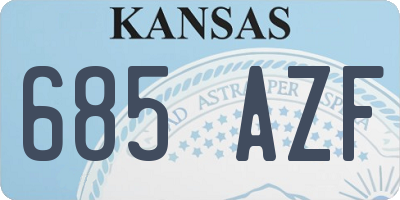 KS license plate 685AZF