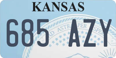 KS license plate 685AZY