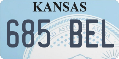 KS license plate 685BEL