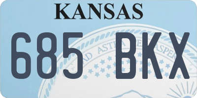 KS license plate 685BKX