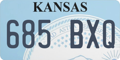 KS license plate 685BXQ