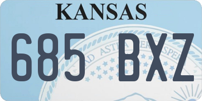 KS license plate 685BXZ