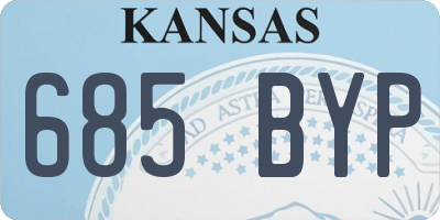 KS license plate 685BYP