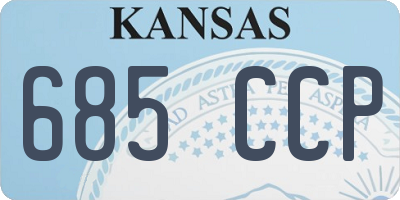 KS license plate 685CCP