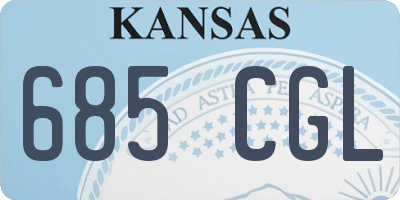 KS license plate 685CGL