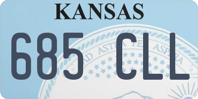 KS license plate 685CLL